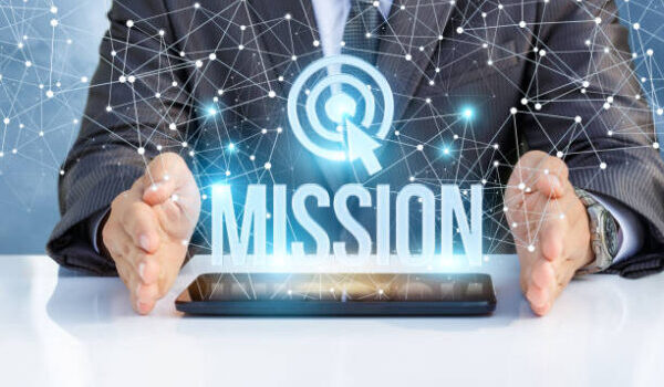 Businessman shows the word mission on the virtual screen. Businessman shows the word mission on the virtual screen.